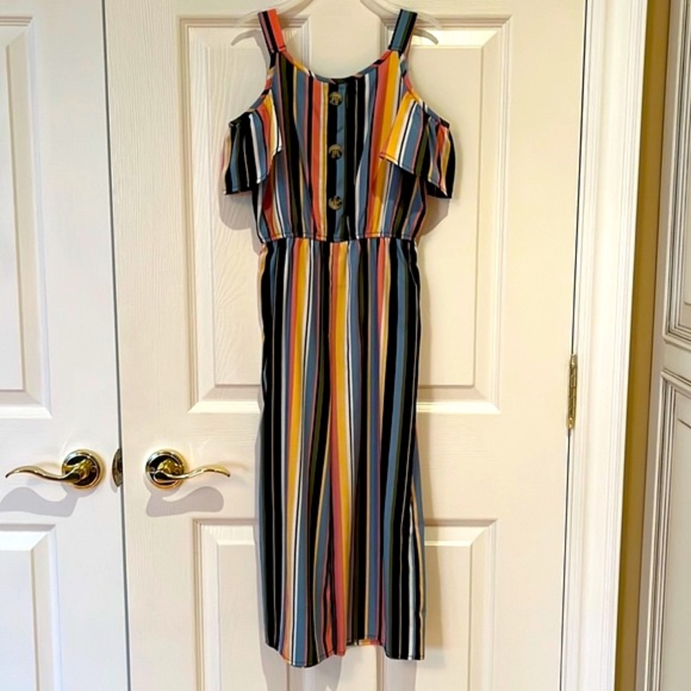 Girls Striped Romper